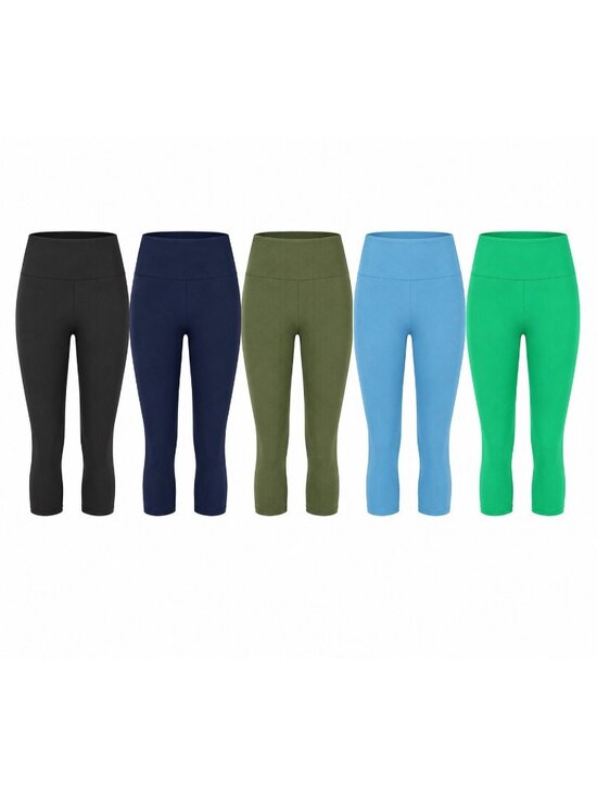 Unbranded Pants - Women Hi-Waist Capri Leggings Multicolor Size XS